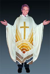 Easter chasuble and stole set, 2001 by Sandra Briney Designs